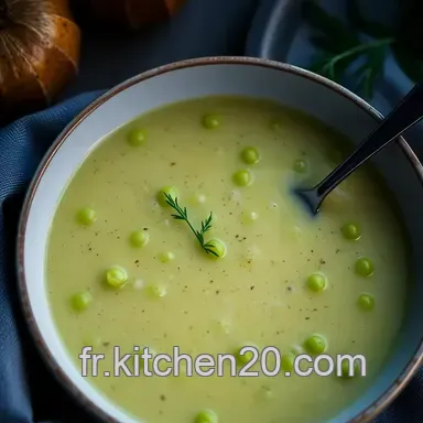 Velout&eacute; de Petits Pois &Eacute;pic&eacute; : Une Recette Confortante et Simple! Fiche recette