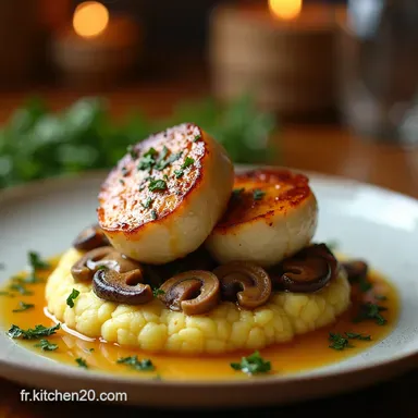 Supr&ecirc;mes de Volaille R&ocirc;tis Sauce Champignons Plats Principaux Sans Gluten Fiche recette