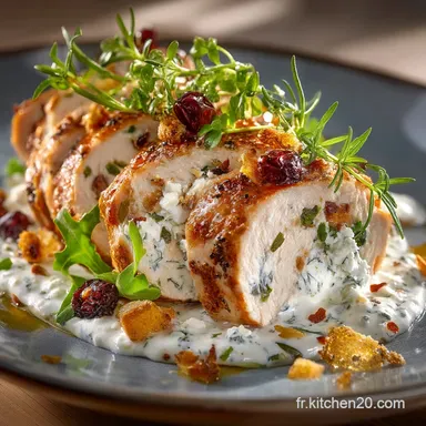 Wrap froid au poulet notre version fra&icirc;cheur Yaourt Herbes Dijon Fiche recette