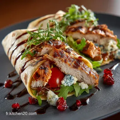 Le meilleur Wrap riche en prot&eacute;ines rapide Poulet Effiloch&eacute; Cr&eacute;meux