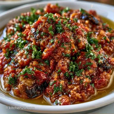 Zaalouk Aux Tomates pour 6 Personnes Fiche recette