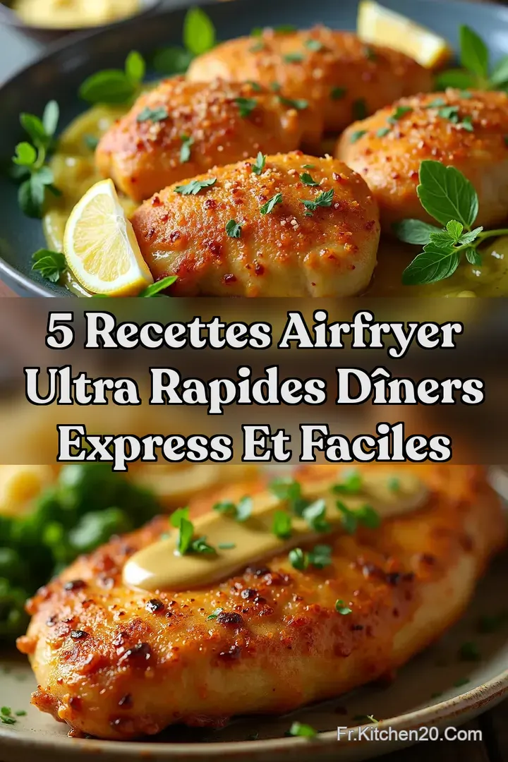 5 Recettes Airfryer Ultra Rapides D&icirc;ners Express et Faciles