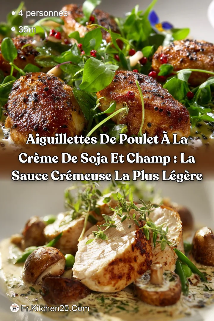 Aiguillettes de poulet &agrave; la cr&egrave;me de soja et champ : La sauce cr&eacute;meuse la plus l&eacute;g&egrave;re