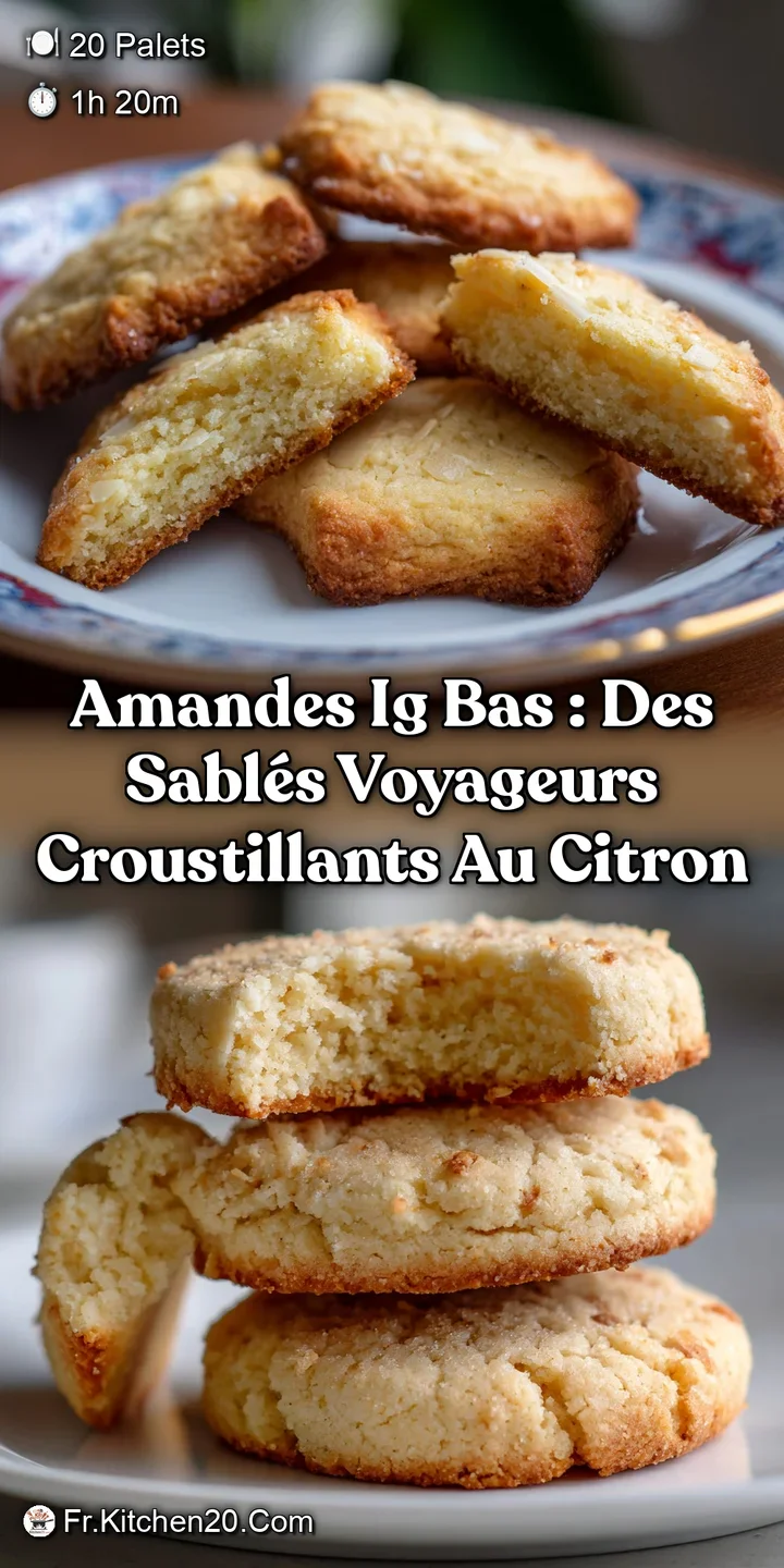 Amandes ig Bas : Des Sabl&eacute;s Voyageurs Croustillants au Citron