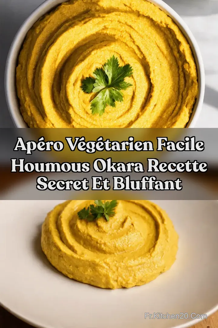 Ap&eacute;ro v&eacute;g&eacute;tarien facile Houmous okara recette secret et bluffant