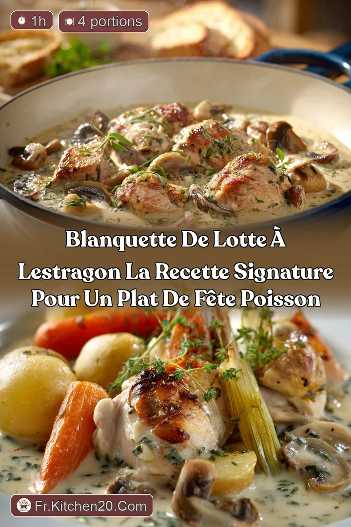 Blanquette de Lotte &agrave; lEstragon La Recette Signature pour un Plat de F&ecirc;te Poisson