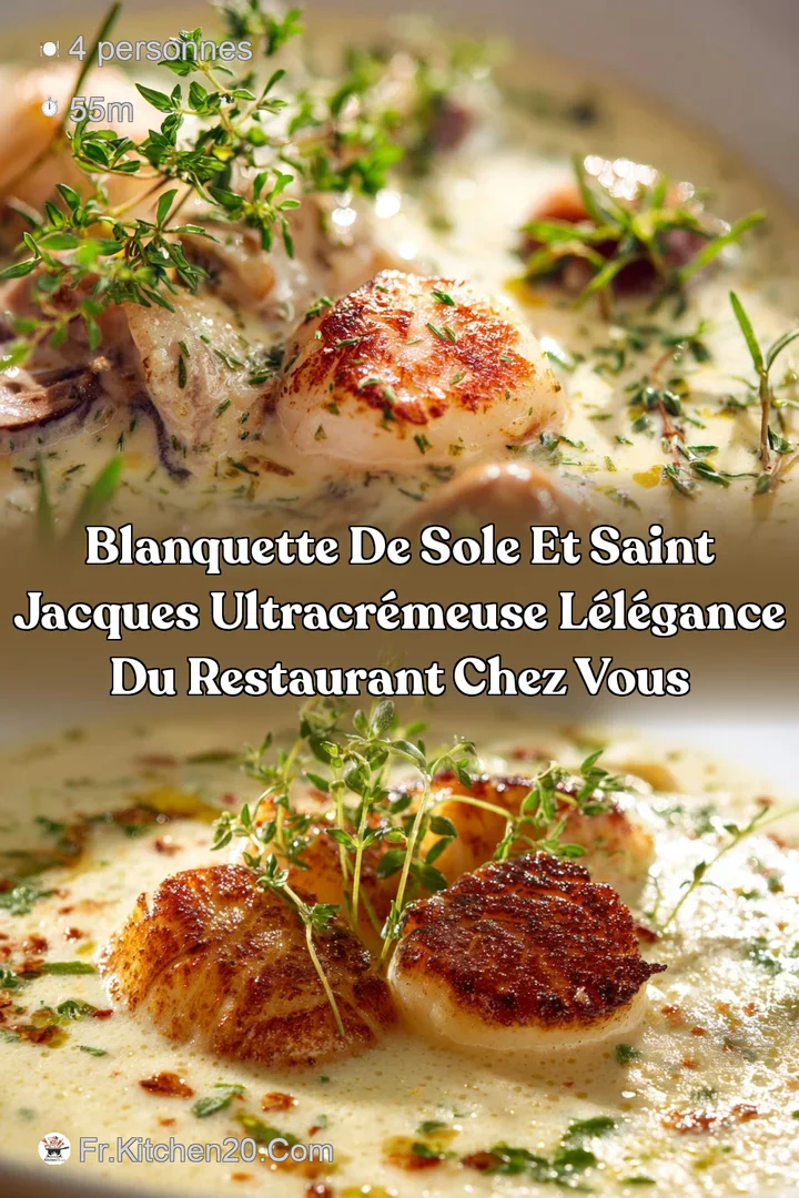 Blanquette de Sole et Saint Jacques ultracr&eacute;meuse L&eacute;l&eacute;gance du restaurant chez vous