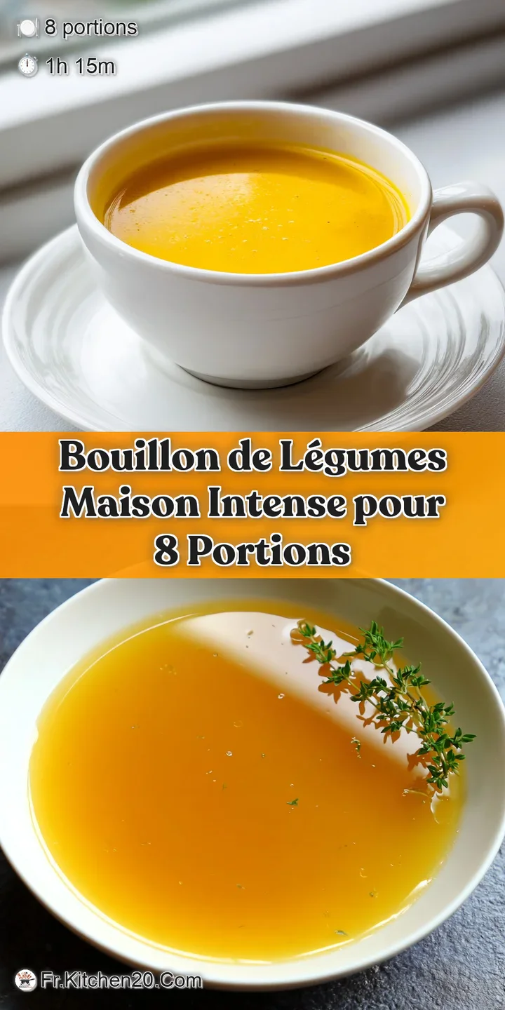 Close-up of glistening vegetable broth showcasing tender leeks, bright orange carrots, and fresh herbs. Inviting aroma imp...