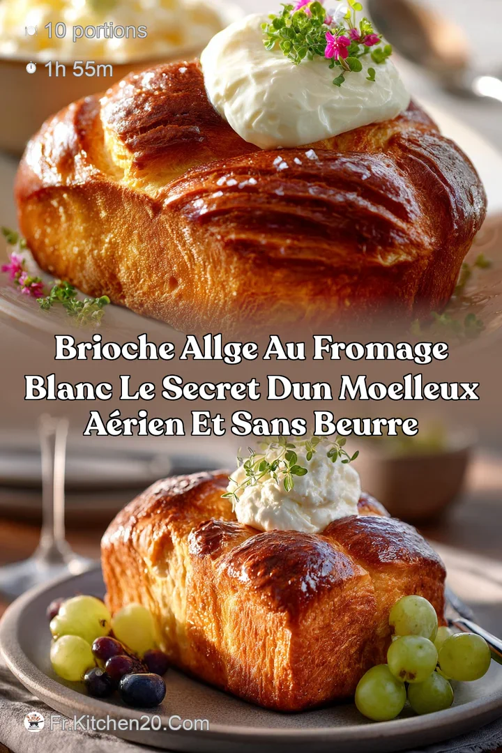 Brioche allge au fromage blanc Le secret dun moelleux a&eacute;rien et sans beurre