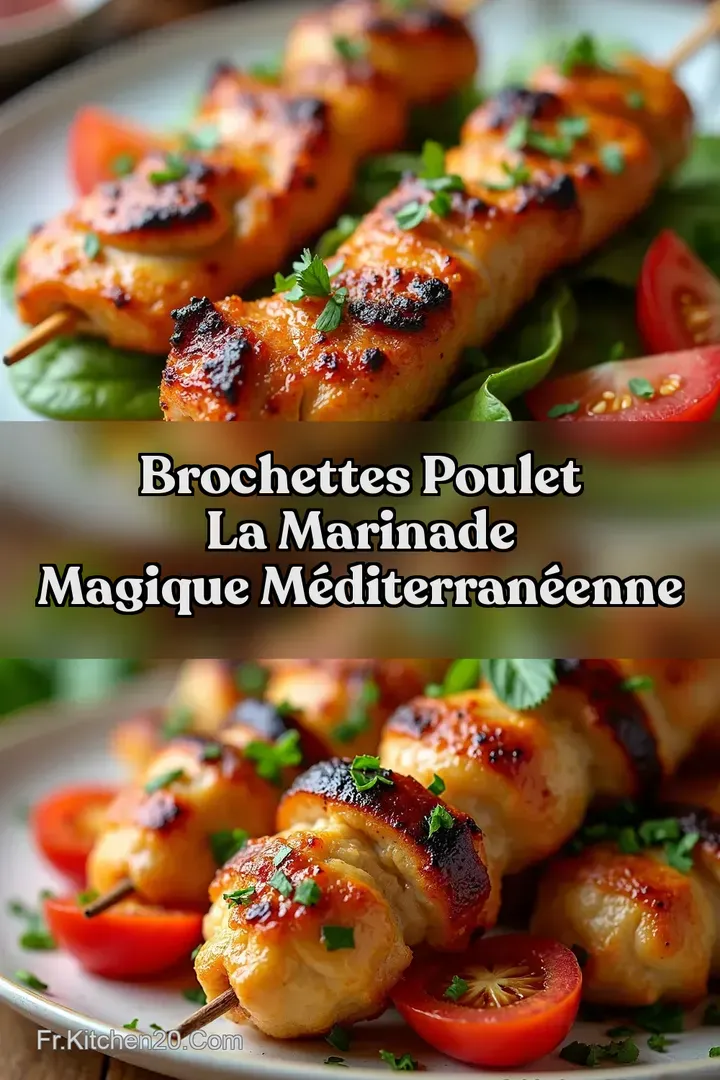 Brochettes Poulet La Marinade Magique M&eacute;diterran&eacute;enne