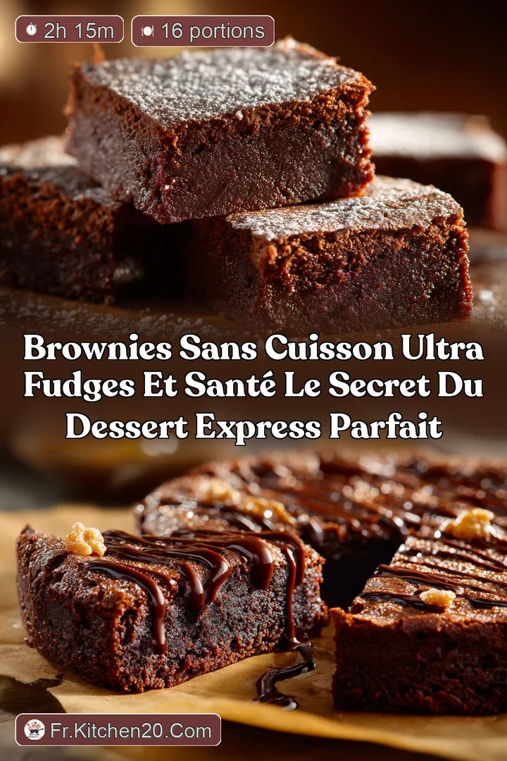 Brownies sans cuisson ultra Fudges et Sant&eacute; Le secret du dessert express parfait