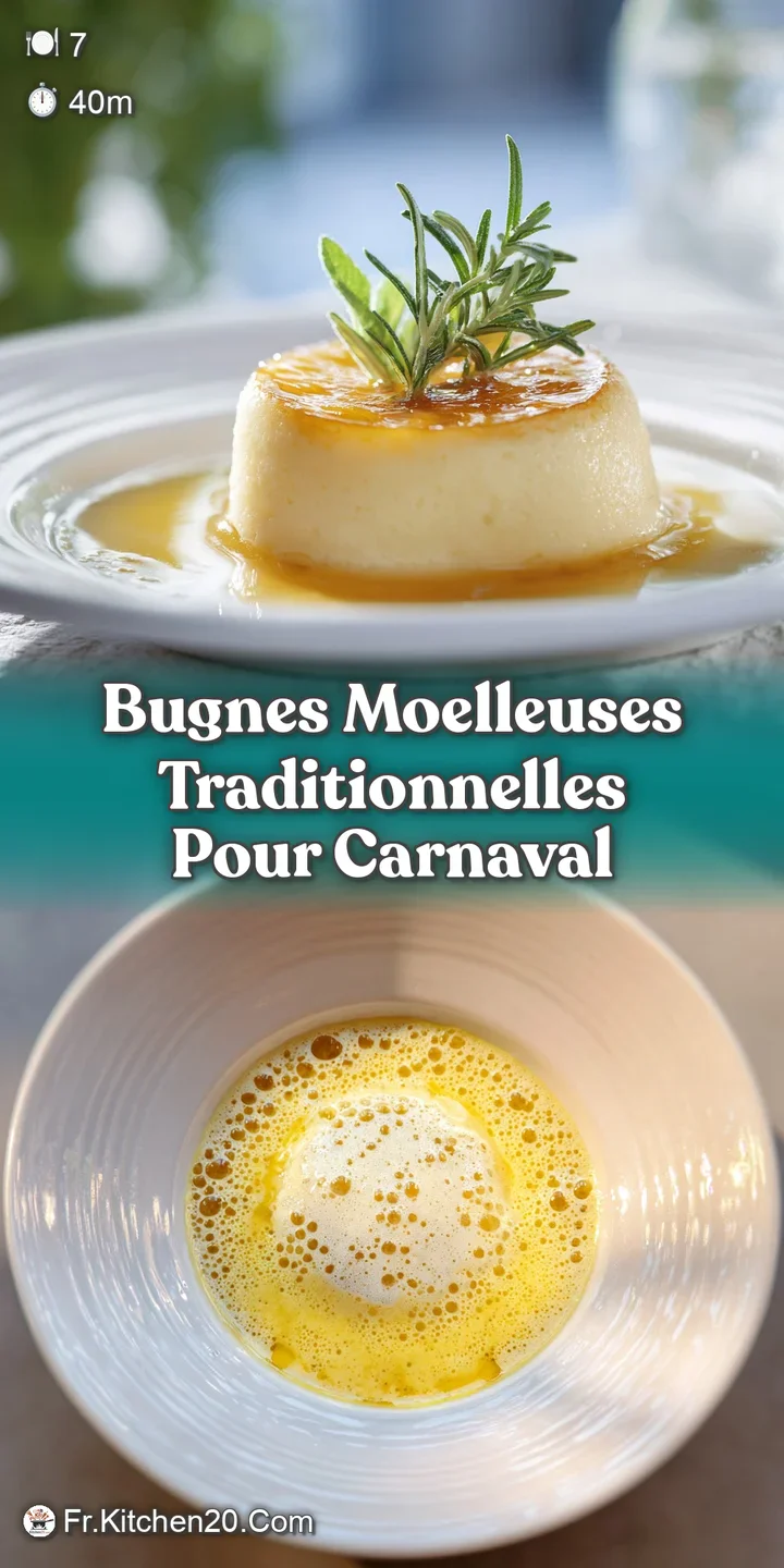 Close-up of a sugared bugne; warm, golden hue with a soft, pillowy texture, showing the inviting lightness of the pastry.