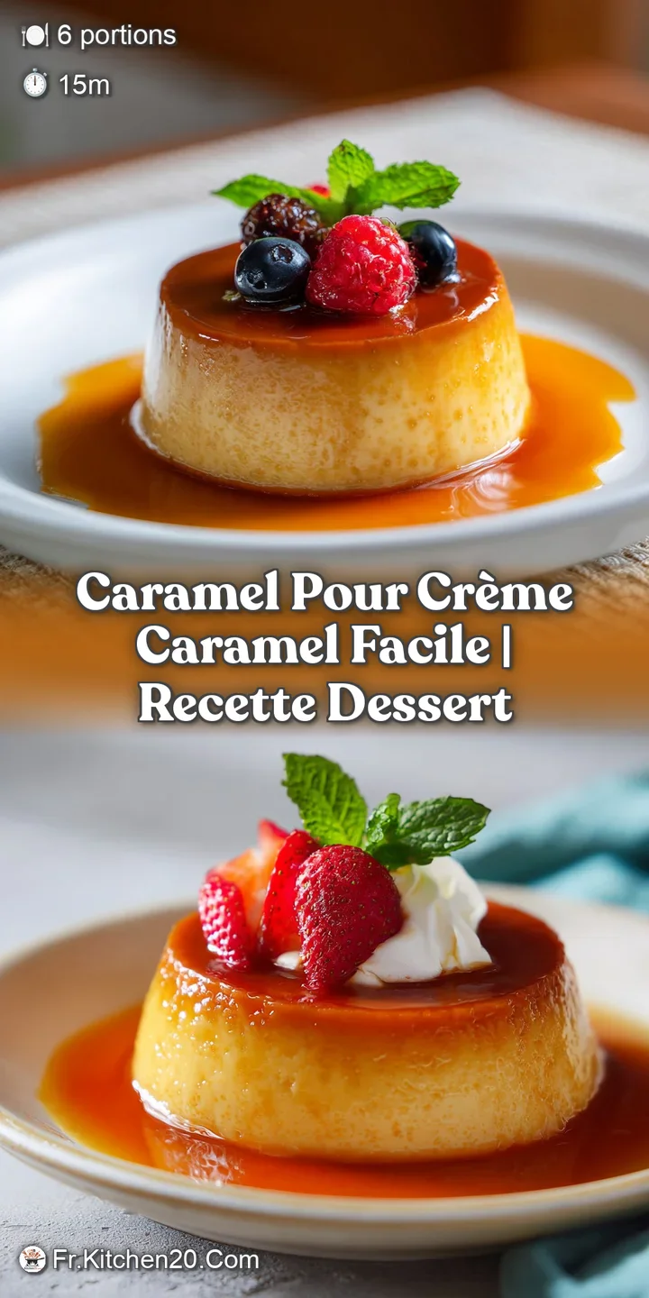Close-up of cr&egrave;me caramel; a spoonful scoops through the caramel unveiling the custard's smooth, inviting texture. Rich go...