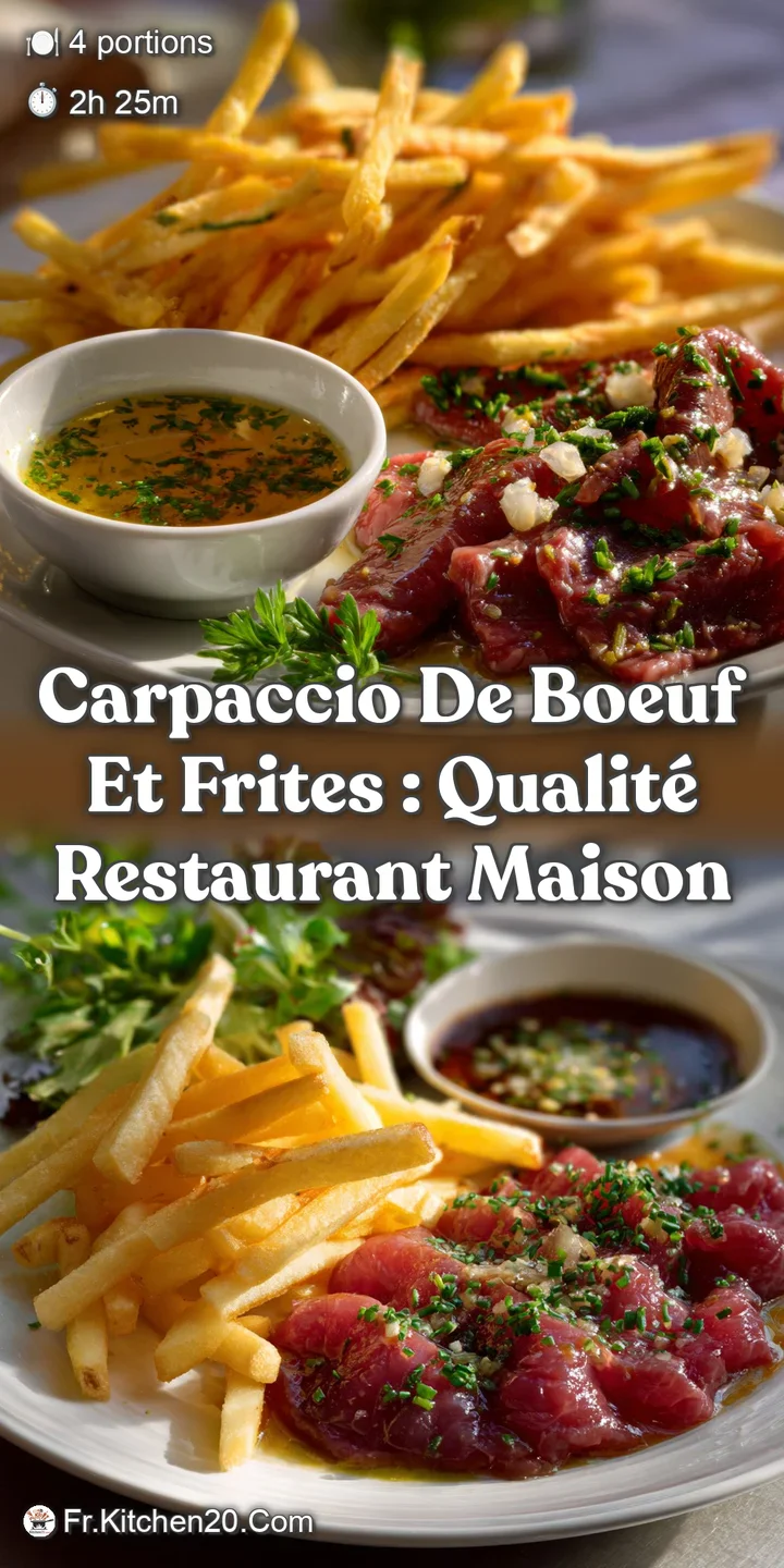 Carpaccio de Boeuf et Frites : Qualit&eacute; Restaurant Maison