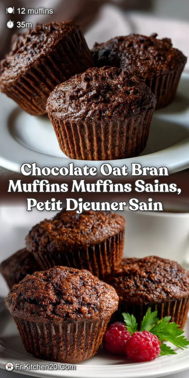 Chocolate Oat Bran Muffins Muffins Sains Petit Djeuner Sain