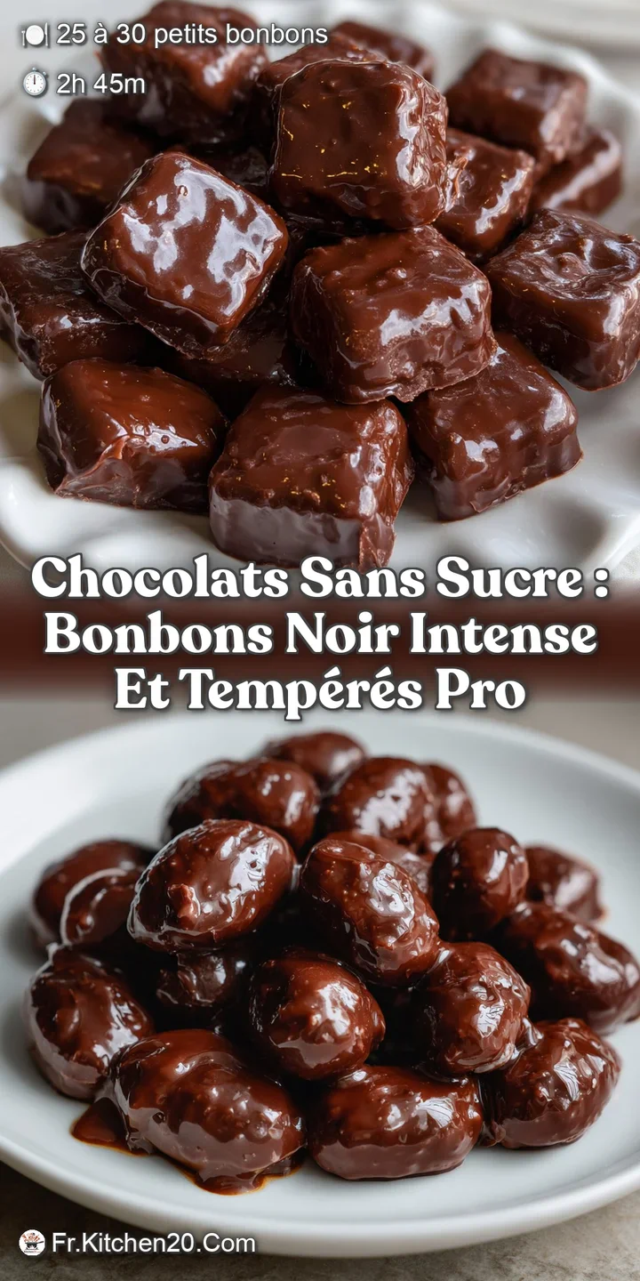 Chocolats sans sucre : Bonbons Noir Intense et Temp&eacute;r&eacute;s Pro