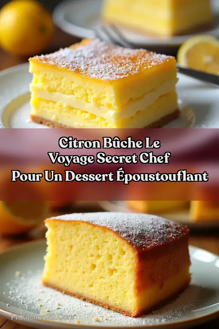 Citron B&ucirc;che Le Voyage Secret Chef Pour Un Dessert &Eacute;poustouflant