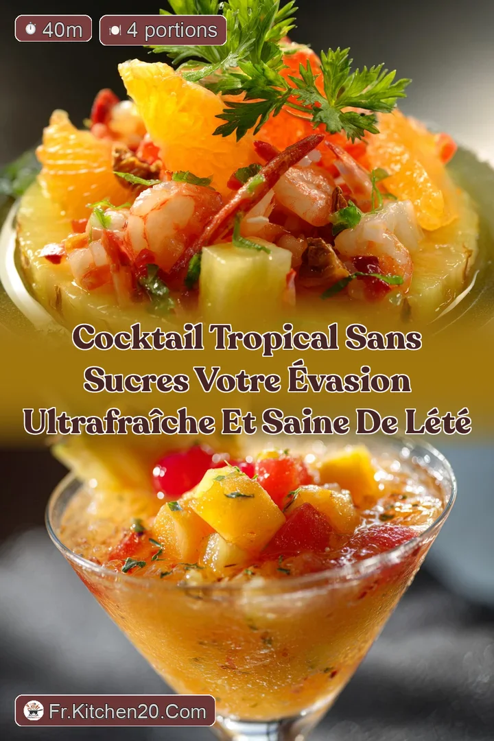 Cocktail Tropical sans sucres Votre &eacute;vasion ultrafra&icirc;che et saine de l&eacute;t&eacute;