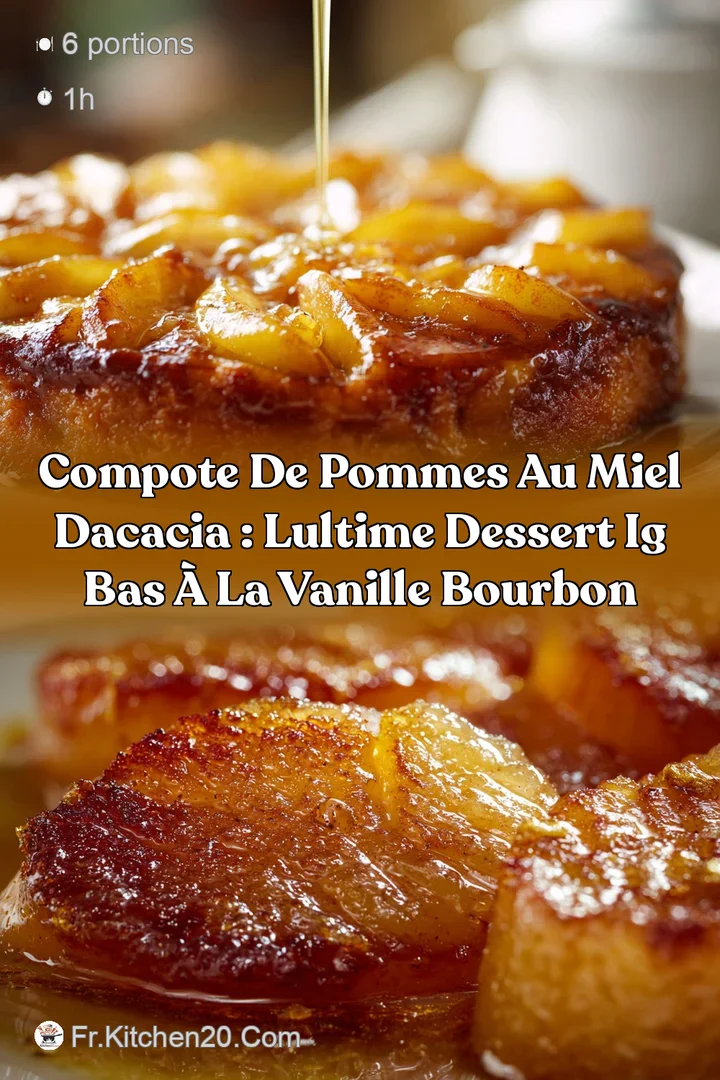 Compote de Pommes au Miel dAcacia : Lultime dessert IG Bas &agrave; la Vanille Bourbon