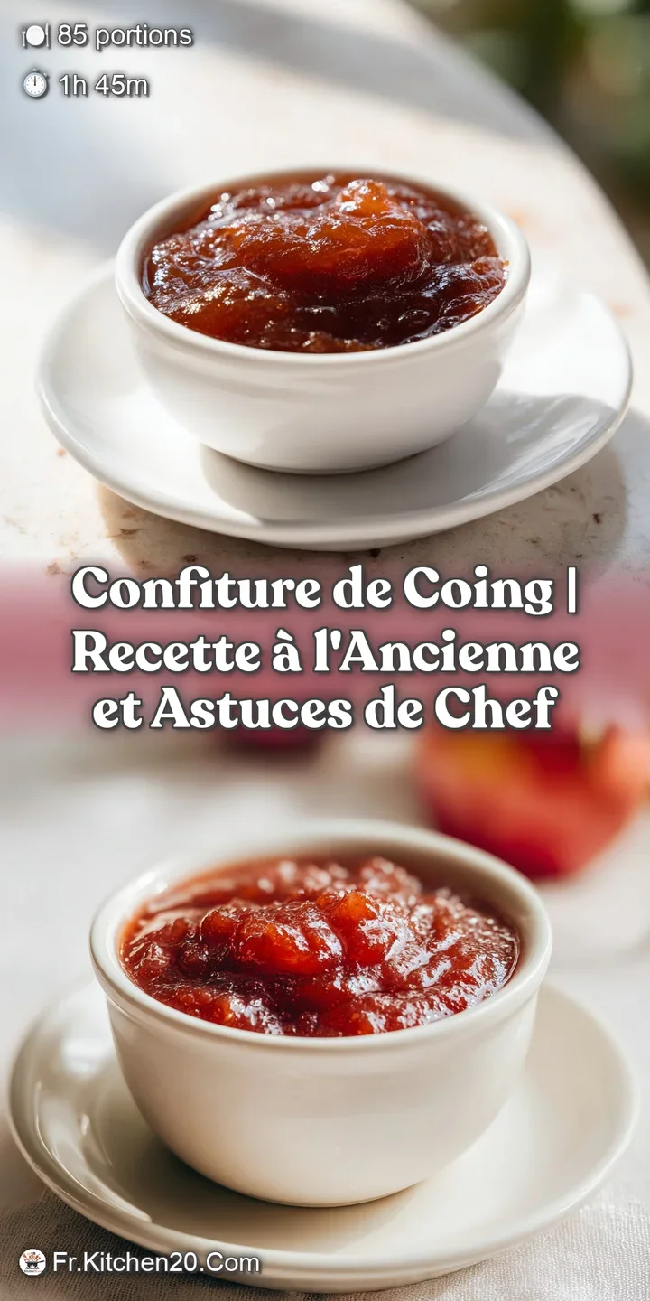 Close-up of thick, translucent quince preserves, showing its smooth, melting texture and rich color.