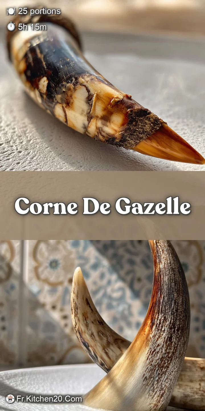 Close-up shows the soft, powdery texture of a crescent pastry, its delicate curve hinting at a sweet almond filling within.