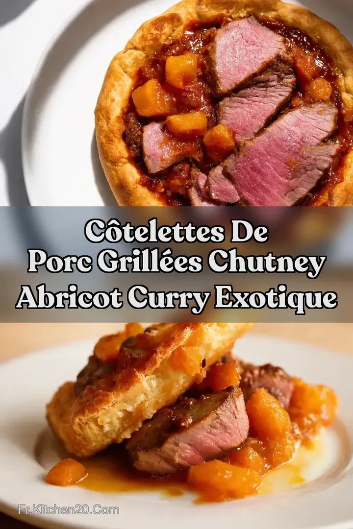 C&ocirc;telettes de Porc Grill&eacute;es Chutney Abricot Curry Exotique