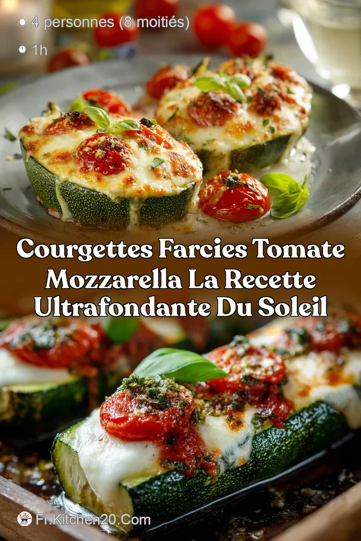 Courgettes farcies Tomate Mozzarella La recette ultrafondante du soleil