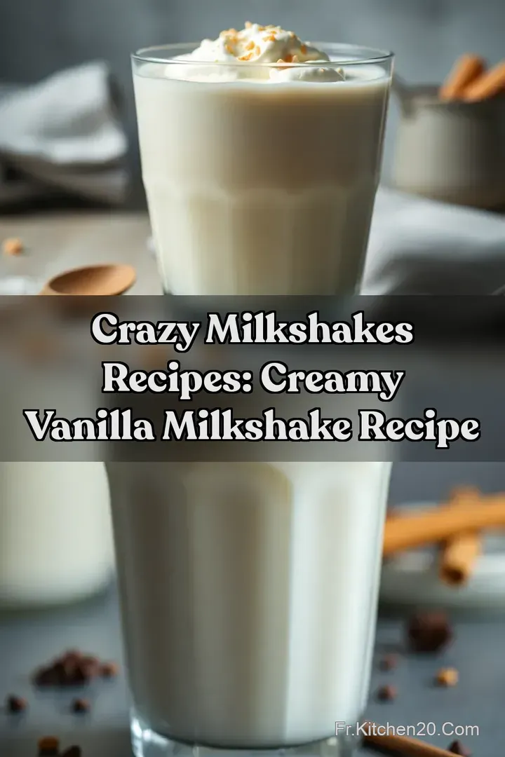 Crazy Milkshakes Recipes: Creamy Vanilla Milkshake Recipe