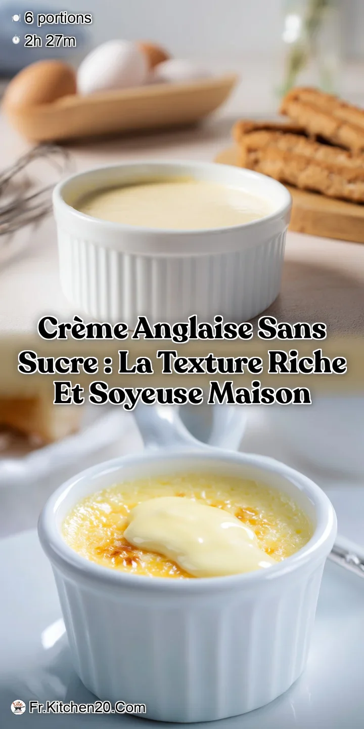 Cr&egrave;me Anglaise sans sucre : La Texture Riche et Soyeuse Maison
