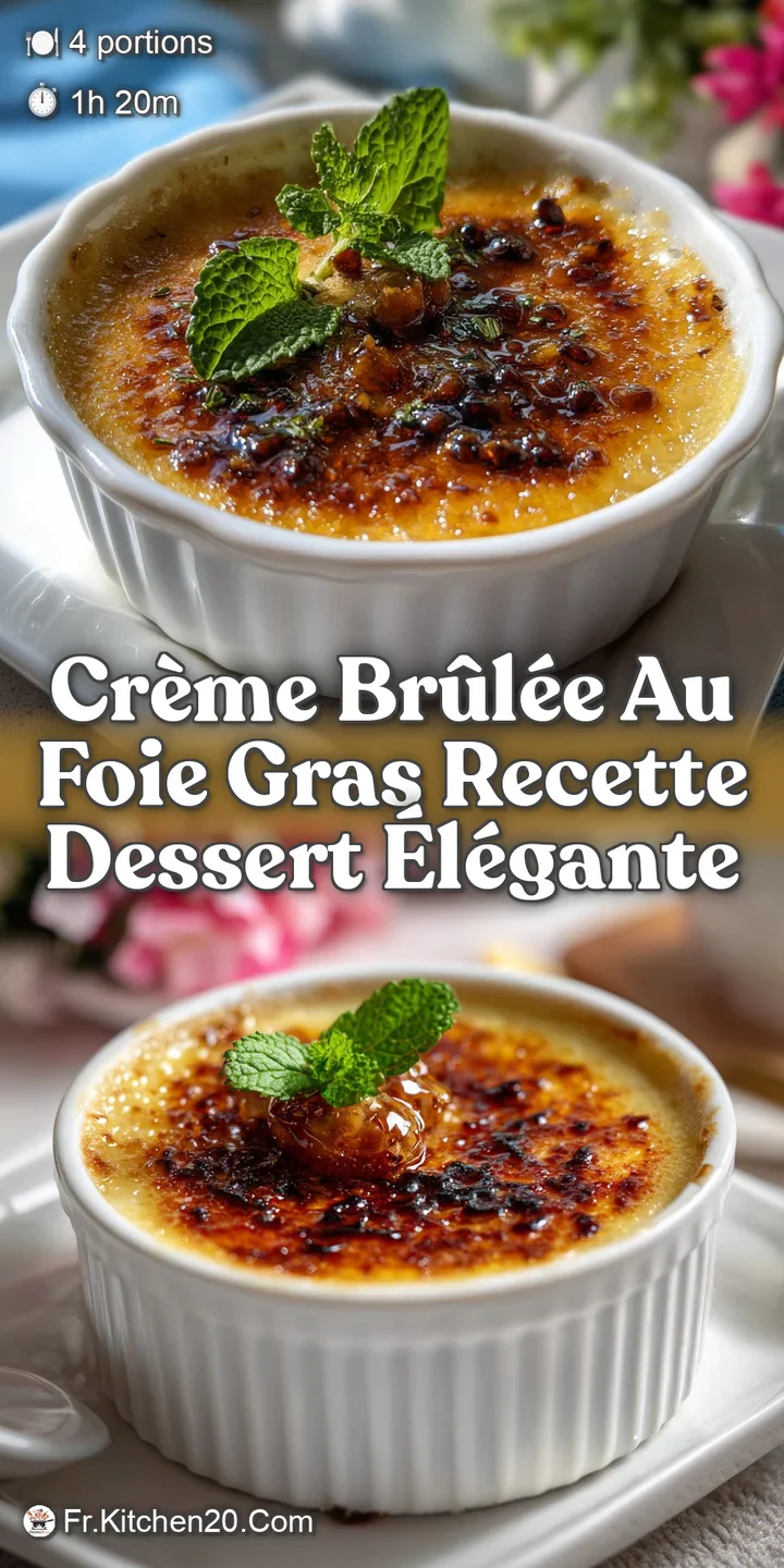 Cr&egrave;me Br&ucirc;l&eacute;e au Foie Gras Recette Dessert &Eacute;l&eacute;gante