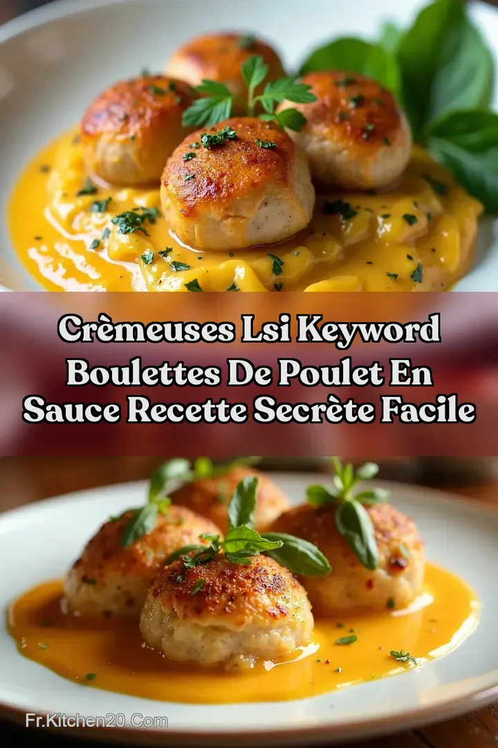 Cr&egrave;meuses LSI keyword Boulettes de Poulet en Sauce Recette Secr&egrave;te Facile