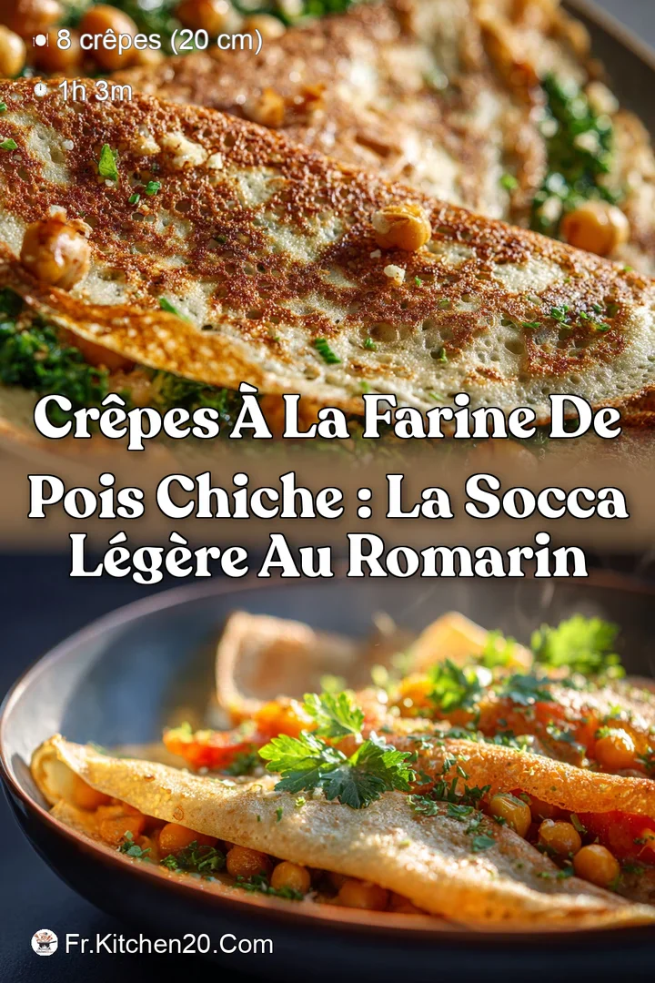 Cr&ecirc;pes &agrave; la Farine de Pois Chiche : La Socca L&eacute;g&egrave;re au Romarin