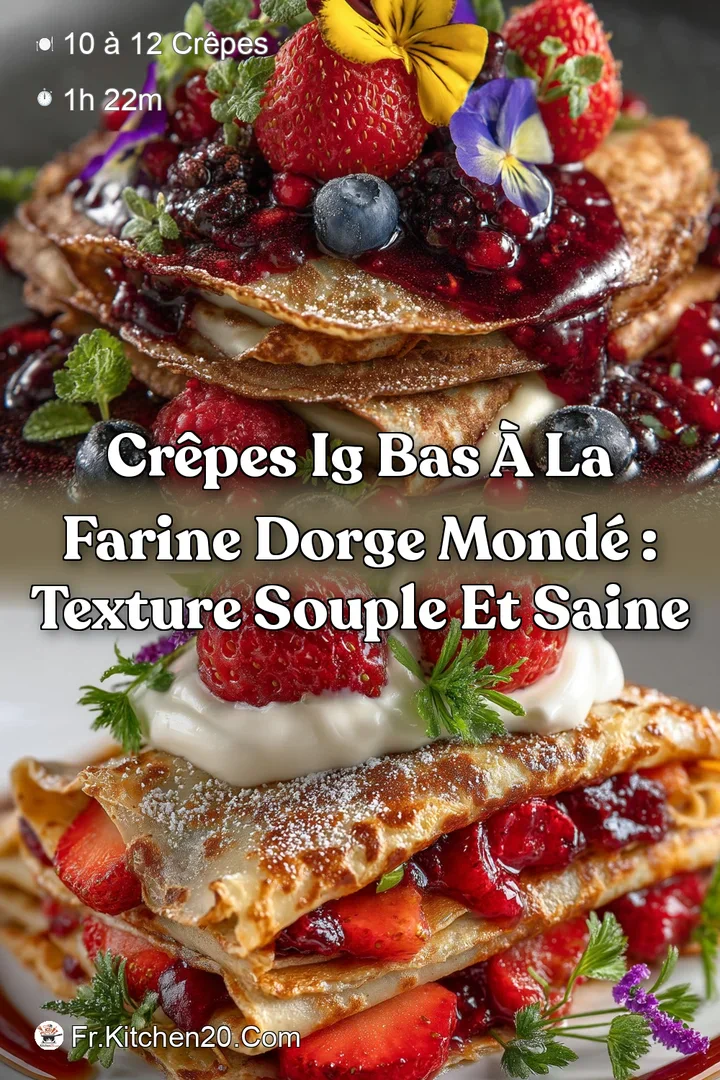 Cr&ecirc;pes IG Bas &agrave; la farine dOrge mond&eacute; : Texture Souple et Saine