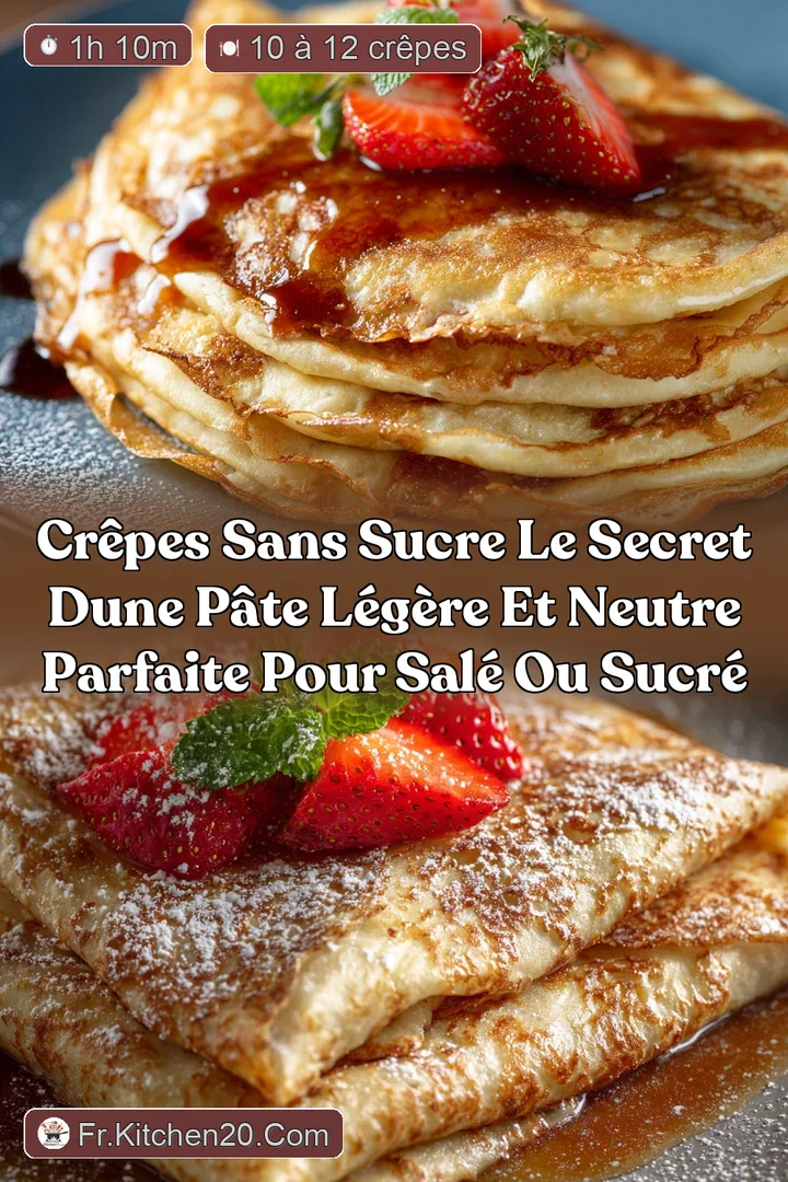 Cr&ecirc;pes sans sucre Le secret dune p&acirc;te l&eacute;g&egrave;re et neutre parfaite pour sal&eacute; ou sucr&eacute;