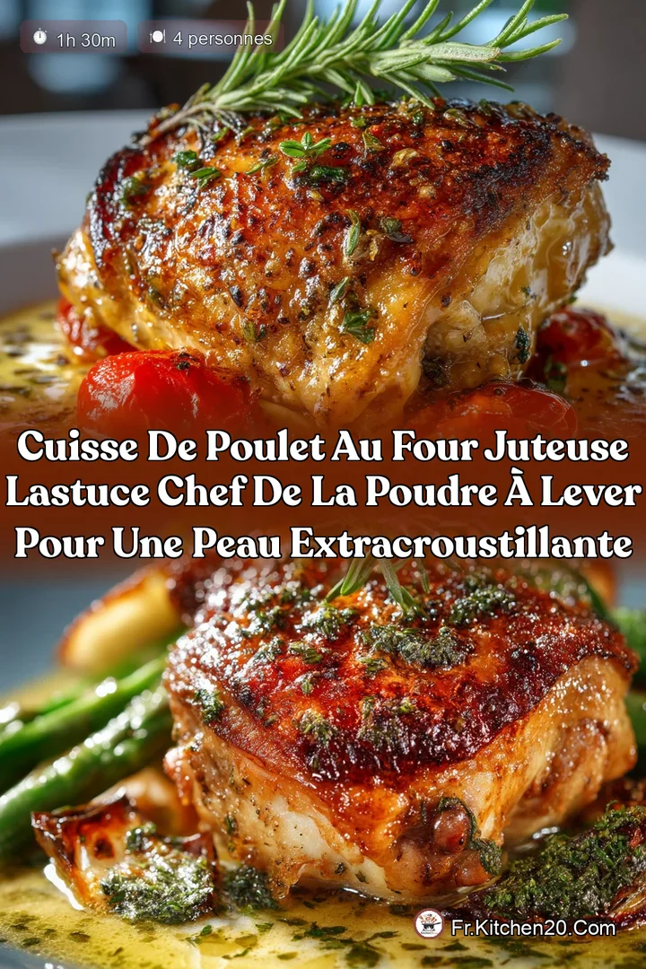 Cuisse de Poulet au Four Juteuse Lastuce chef de la poudre &agrave; lever pour une peau extracroustillante