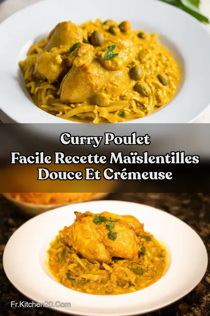 Curry Poulet Facile Recette Ma&iuml;sLentilles Douce et Cr&eacute;meuse