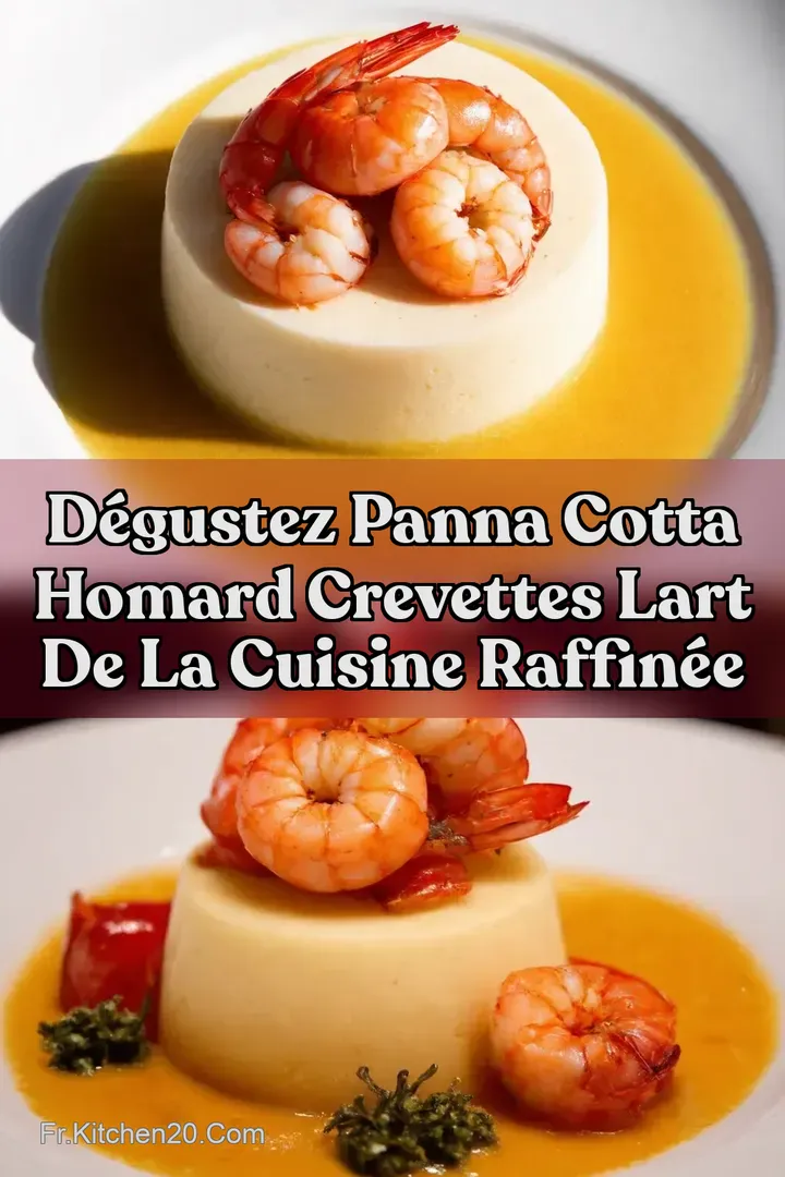 D&eacute;gustez Panna Cotta Homard Crevettes LArt de la Cuisine Raffin&eacute;e