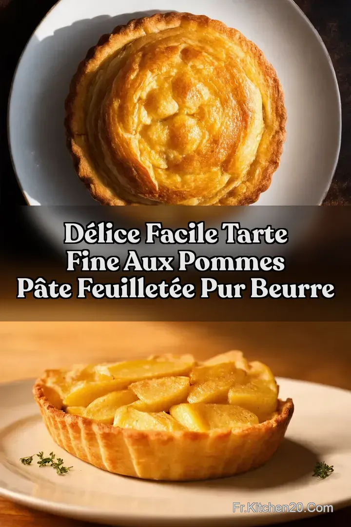 D&eacute;lice Facile Tarte Fine aux Pommes P&acirc;te Feuillet&eacute;e Pur Beurre