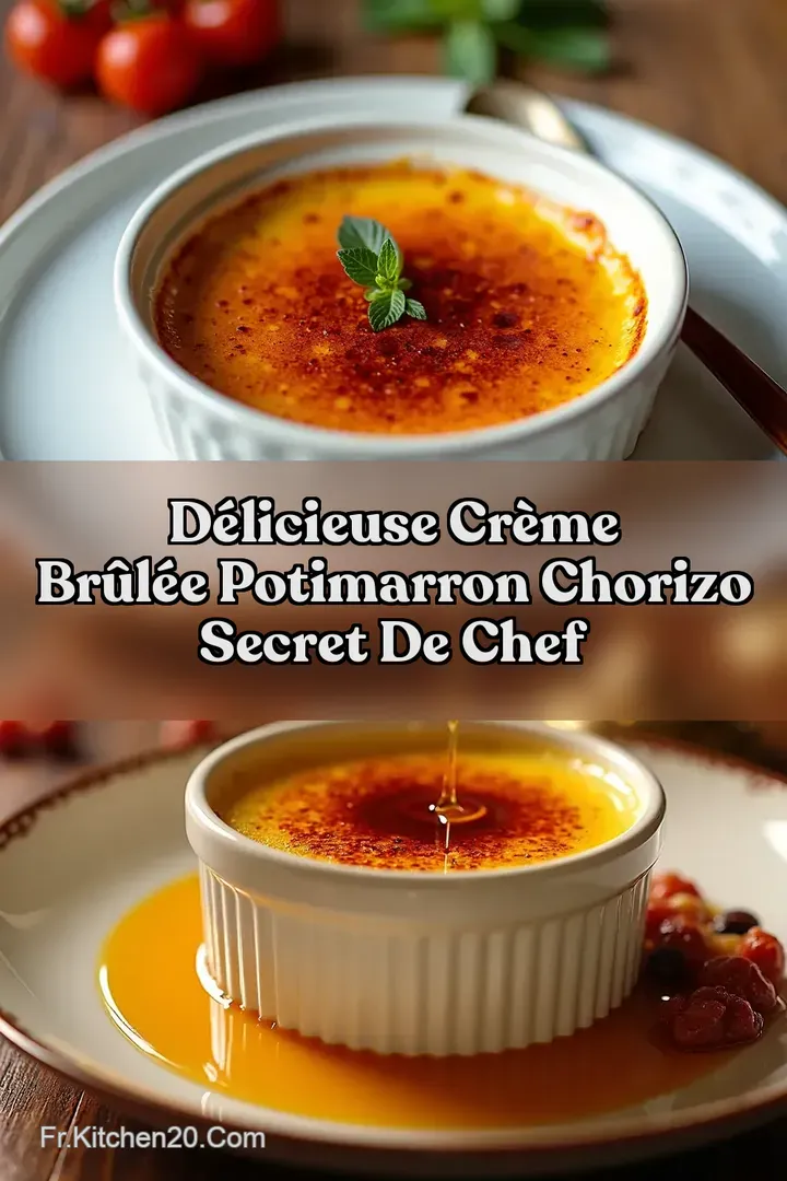 D&Eacute;LICIEUSE Cr&egrave;me Br&ucirc;l&eacute;e Potimarron Chorizo Secret de Chef