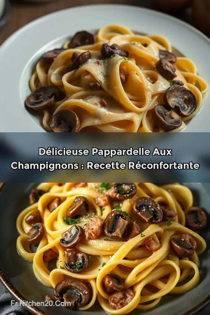 D&eacute;licieuse Pappardelle aux Champignons : Recette R&eacute;confortante