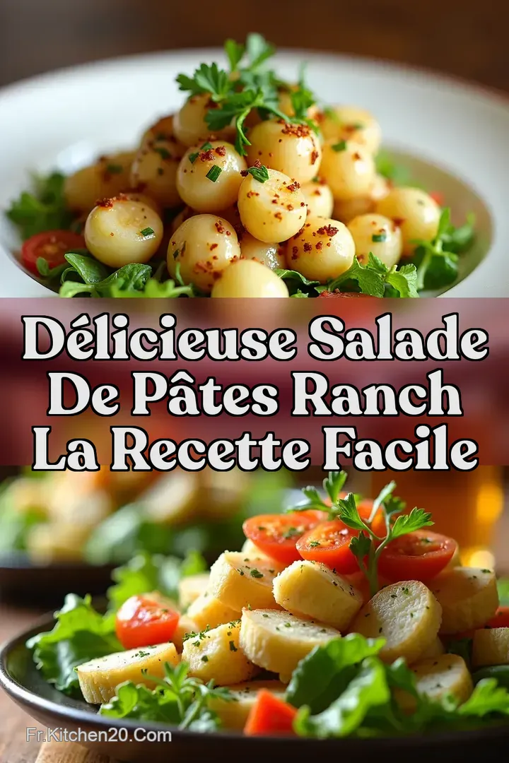 D&eacute;licieuse salade de p&acirc;tes ranch la recette facile