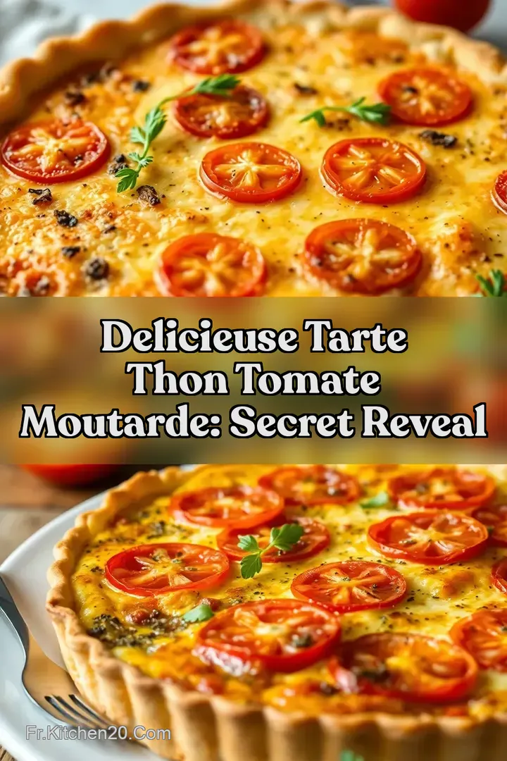 Delicieuse Tarte Thon Tomate Moutarde: Secret Reveal