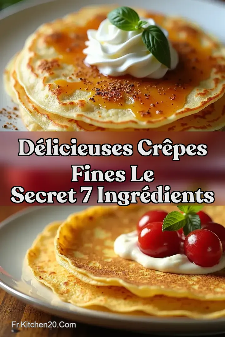 D&eacute;licieuses Cr&ecirc;pes Fines Le Secret 7 Ingr&eacute;dients
