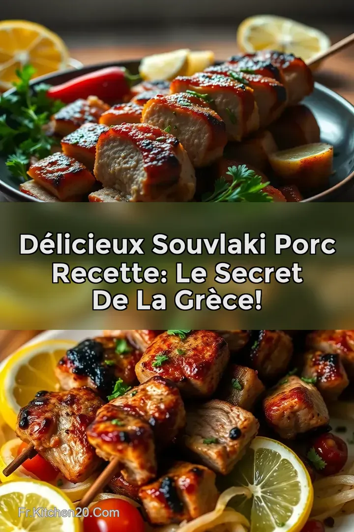 D&eacute;licieux Souvlaki Porc Recette: Le Secret de la Gr&egrave;ce!