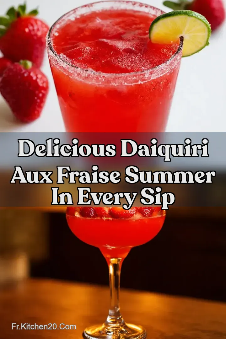 Delicious daiquiri aux fraise Summer in Every Sip