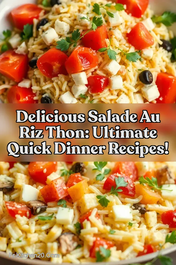 Delicious Salade Au Riz Thon: Ultimate Quick Dinner Recipes!