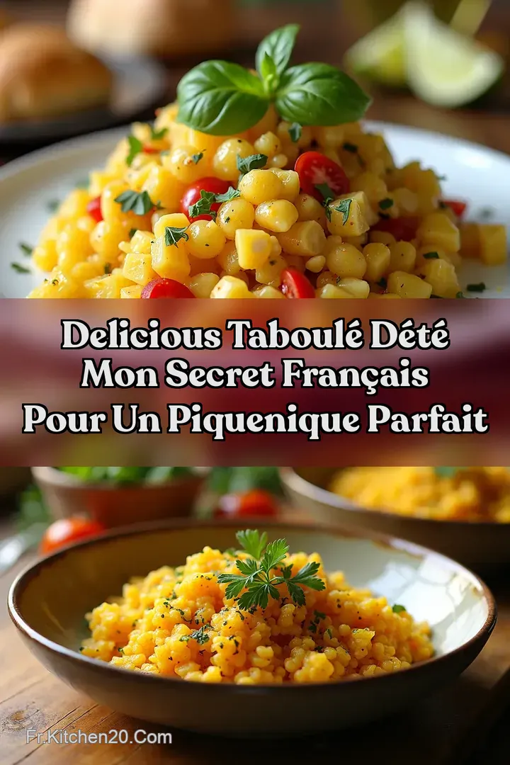 Delicious Taboul&eacute; d&Eacute;t&eacute; Mon Secret Fran&ccedil;ais Pour Un PiqueNique Parfait