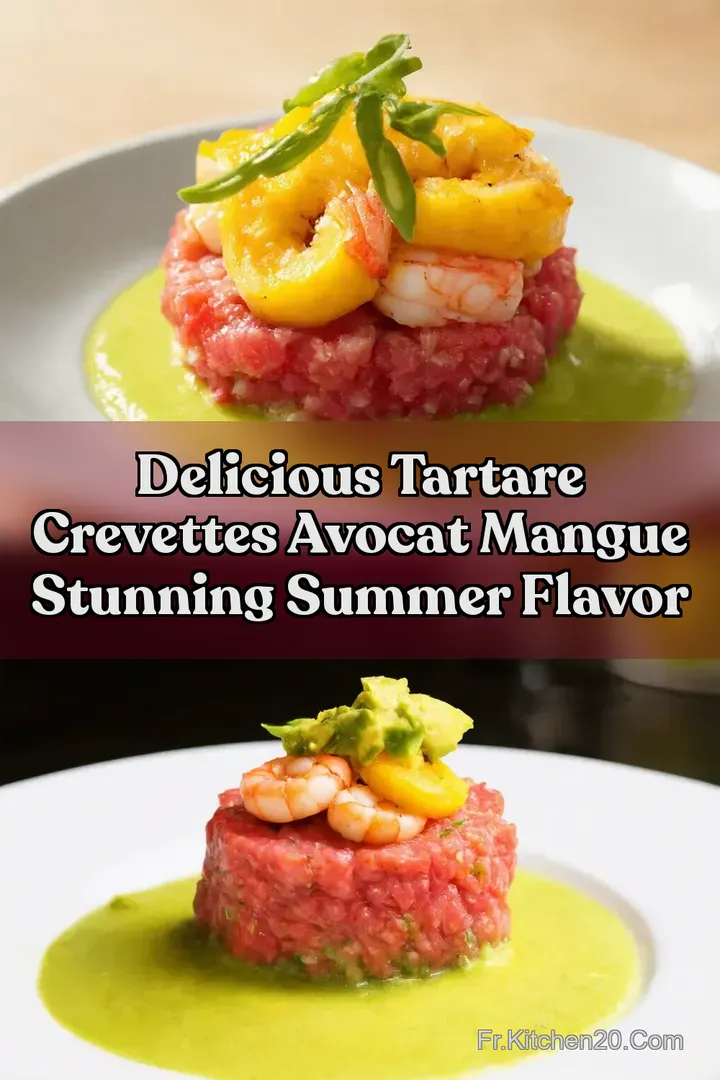 Delicious Tartare Crevettes Avocat Mangue Stunning Summer Flavor