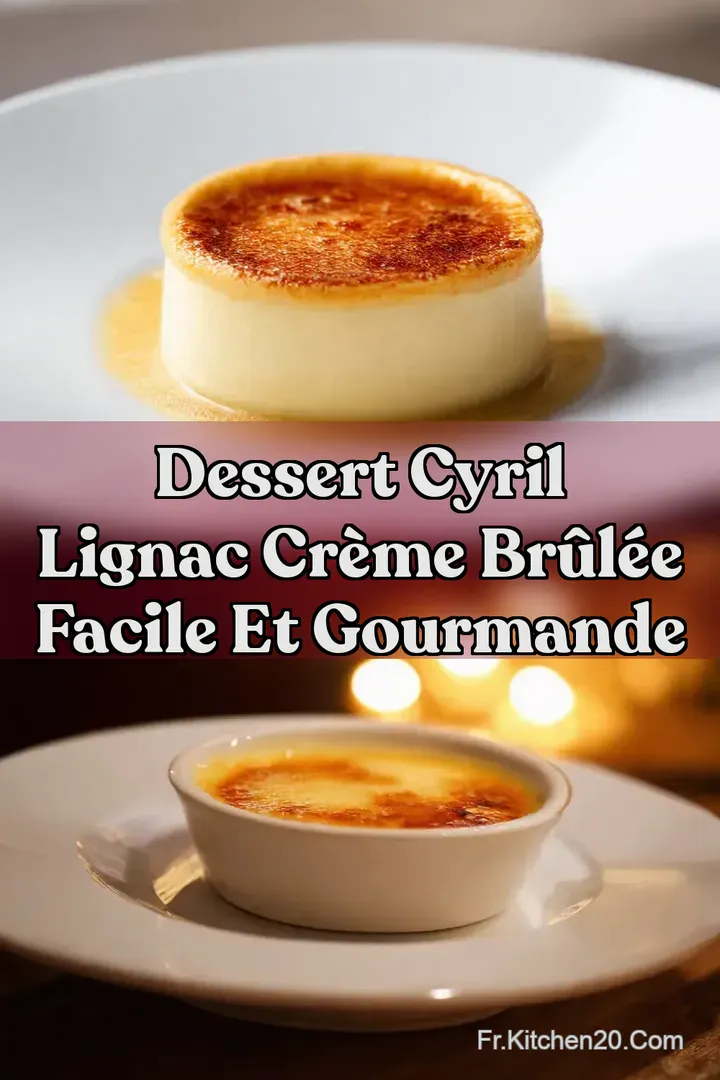 Dessert Cyril Lignac Cr&egrave;me Br&ucirc;l&eacute;e Facile et Gourmande