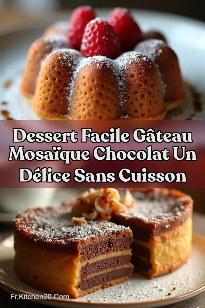 Dessert Facile G&acirc;teau Mosa&iuml;que Chocolat Un D&eacute;lice Sans Cuisson